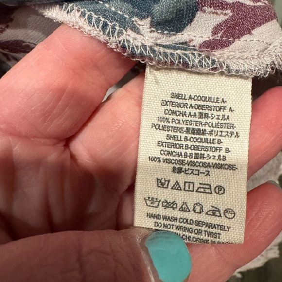 Free‎ People Oversized Tunic Smock Top – Pink & Purple Floral, Size Small - Picture 5 of 6